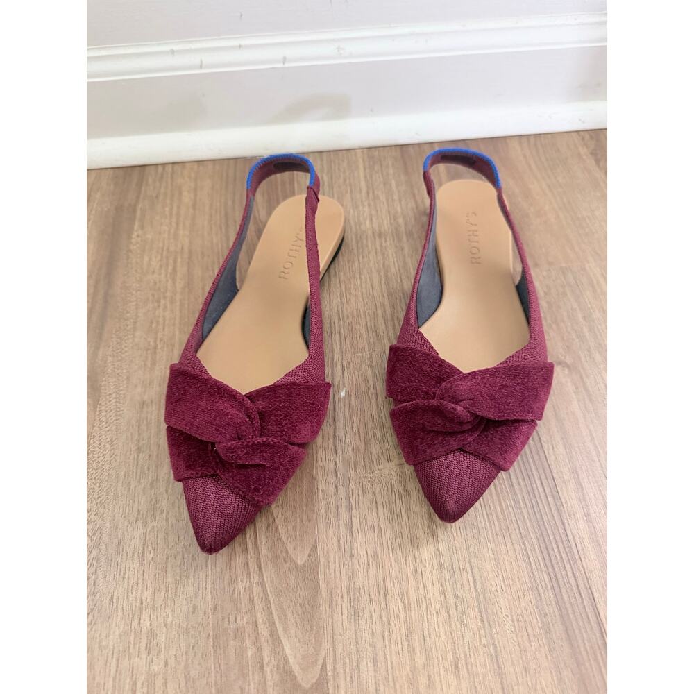 Rothy's The Twist Point Cabernet Slingback Shoe-Size 6.5 - Picture 3 of 9